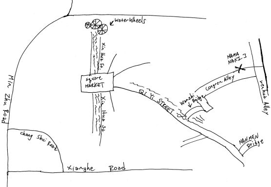 Mama’s Naxi Guesthouse - Lijiang, China, Map
