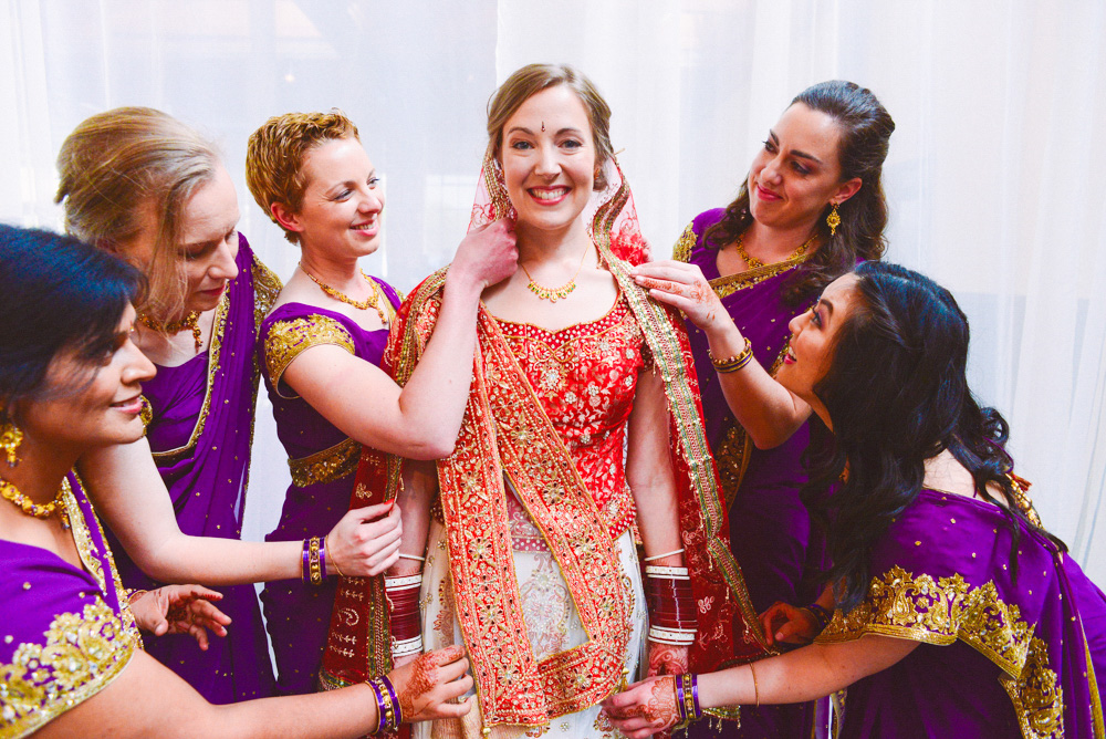 Bridal party at the Foundry at Puritan Mill